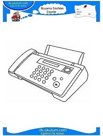 Çocuklar İçin Yazıcı-Fax Boyama Sayfaları 